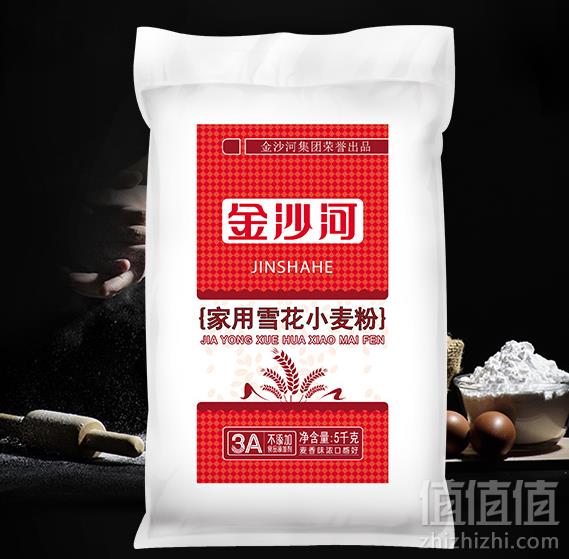 金沙河 家用雪花小麦粉 5KG秒杀价17.9元