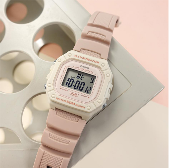 CASIO 卡西欧 Illuminator系列 复古小方块数字运动手表 W218HC-4A2V146.99元（Prime会员92折）