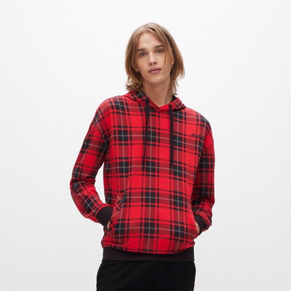 HUGO Hugo Boss 雨果·博斯 男士拼色格纹连帽卫衣50480234新低374.43元