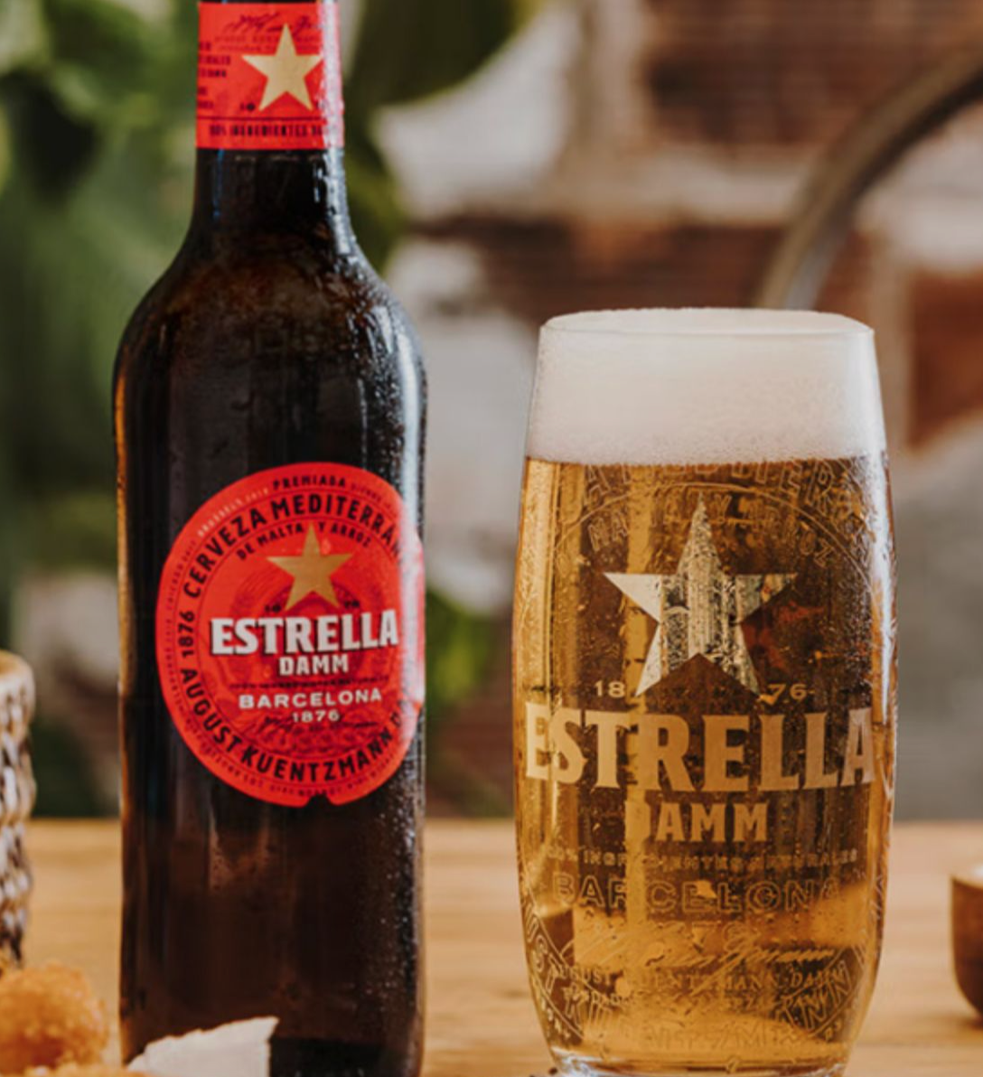 西班牙原瓶进口，Estrella Damm 星达露 大麦麦芽黄地中海拉格啤酒 250mL*12瓶78元包邮（双重优惠）