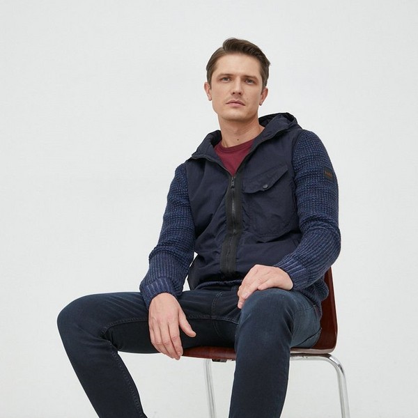 BOSS Hugo Boss 雨果·博斯 橙标 Kalbumy 男士羊毛混纺拼接连帽保暖夹克50474890新低869.32元