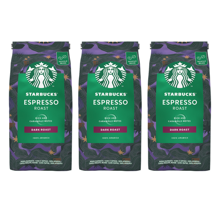 Starbucks 星巴克 Espresso Roast 深度烘培研磨咖啡豆 200g*3袋136.4元包邮（合45.5元/袋）