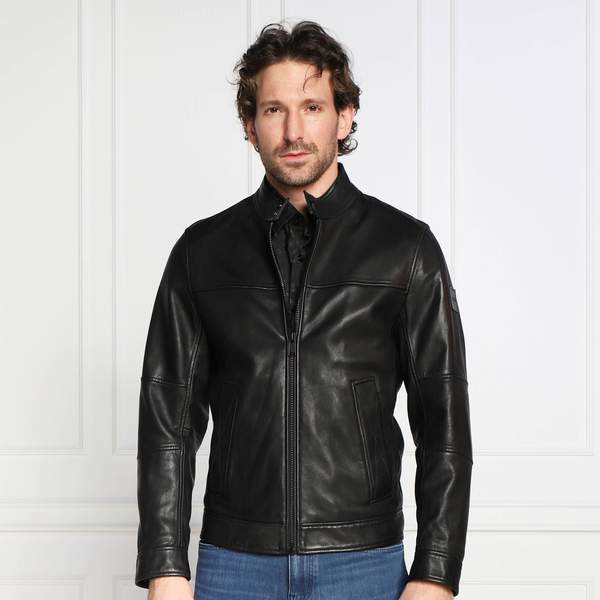 BOSS Hugo Boss 雨果·博斯 Josep2 男士山羊皮机车夹克504822271414元