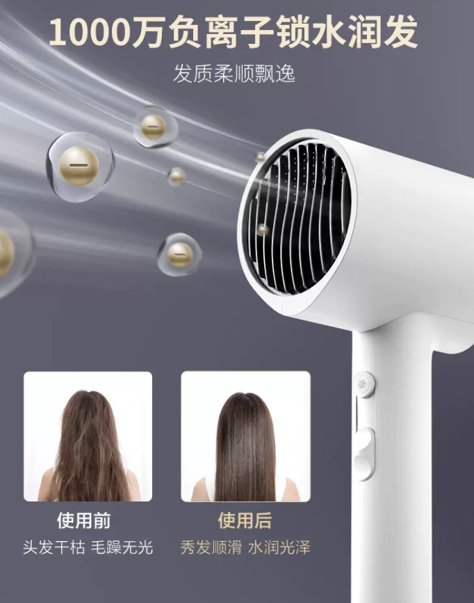 Midea 美的 MB-AJ0501 负离子电吹风 1600W79元包邮（需领券）