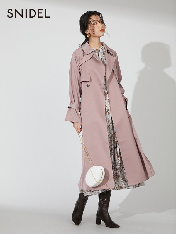 Snidel 女士经典时尚光泽面系带斗篷风衣外套SWFC224056新低579.61元（天猫旗舰店1146元）