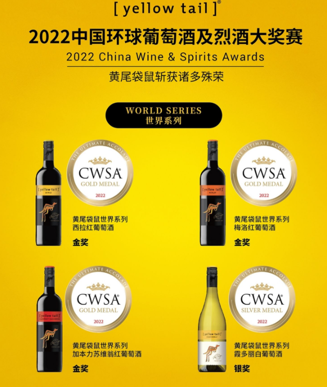 澳大利亚进口，黄尾袋鼠 世界系列 西拉/梅洛/加本力/霞多丽干红葡萄酒 750ml*6瓶249元包邮（双重优惠）
