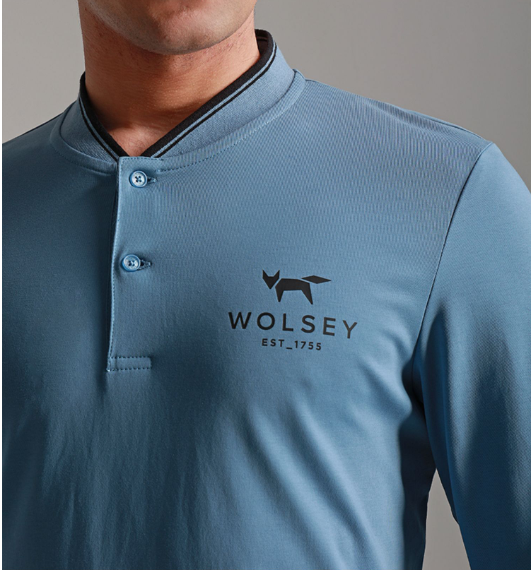 英国皇室266年品牌，Wolsey 男士60S长绒棉高尔夫长袖立领/翻领Polo衫 多色史低139元包邮（双重优惠）