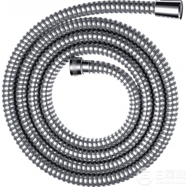 单件0税！Hansgrohe 汉斯格雅 28264000 镀铬防缠绕弹性淋浴软管 2m新低115.49元包税包邮