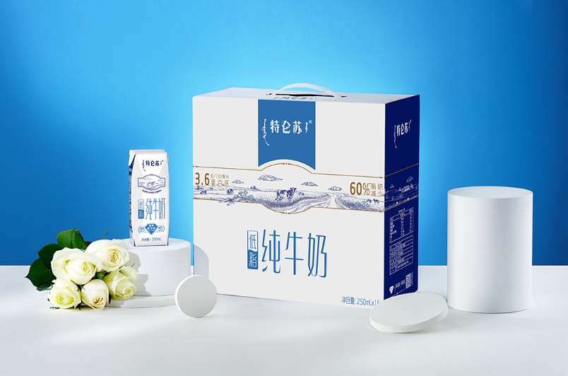 特仑苏 低脂牛奶 250ml*16盒*2件99元包邮（49.5元/箱）