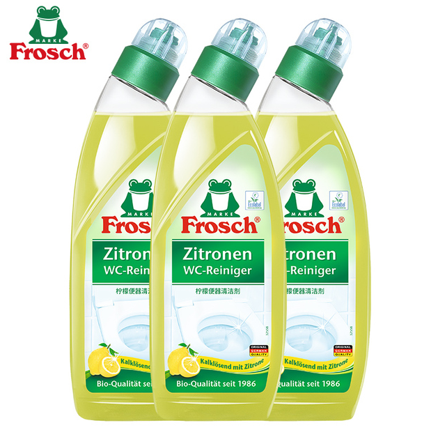 德国进口，Frosch 菲洛施 柠檬清香型洁厕灵750mL*3瓶53.7元包邮（双重优惠）