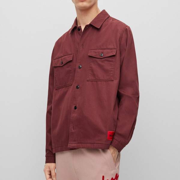 HUGO Hugo Boss 雨果·博斯 Enalu 男士有机棉Oversized衬衫夹克50468744新低556.62元