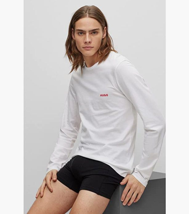 BOSS Hugo Boss 雨果·博斯 男士休闲长袖T恤 3件装293.12元