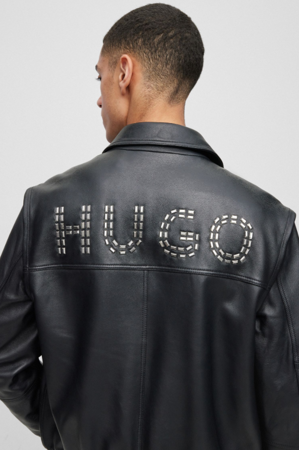 HUGO Hugo Boss 雨果博斯 Larvid 男士可拆卸衣袖羊皮夹克1893.4元（官网7400元）