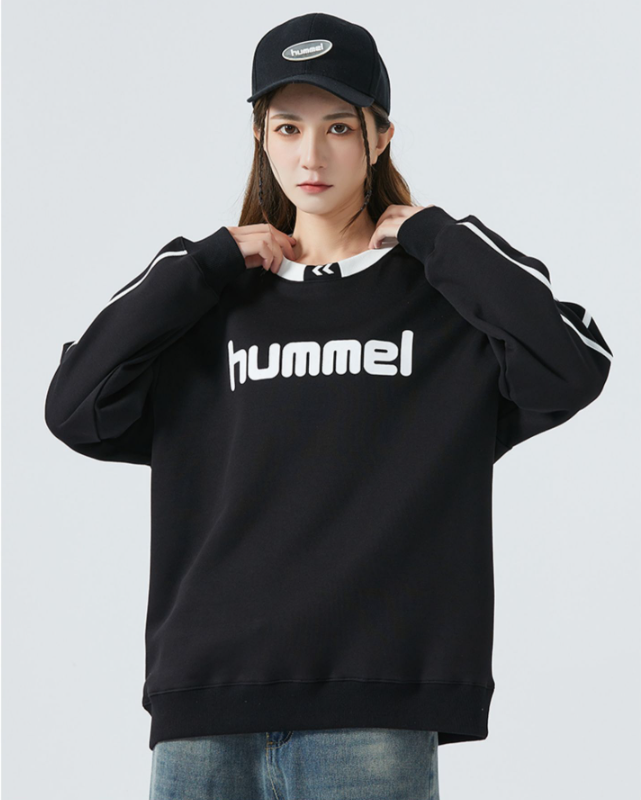 hummel 大黄蜂 2023新款舒适百搭拼色情侣卫衣 4色129元包邮（需领券）