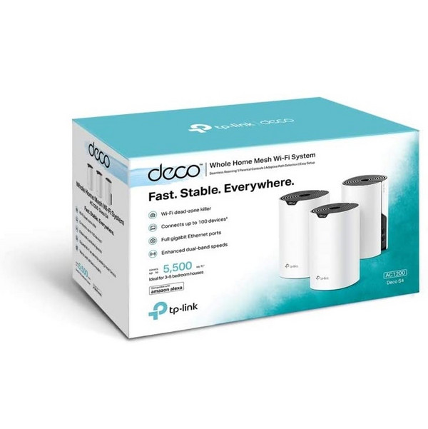 TP-Link 普联 Deco S4 AC1200 全屋Mesh网状无线路由器系统（3个装）779.77元（可3件92折）