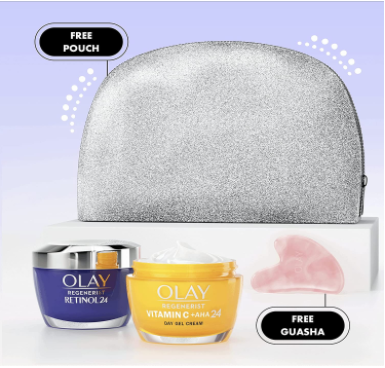 Olay 玉兰油 AHA24 +Retinol 24日霜晚霜护肤套装（50mL*2+刮痧板+化妆包）221.27元（可3件92折）
