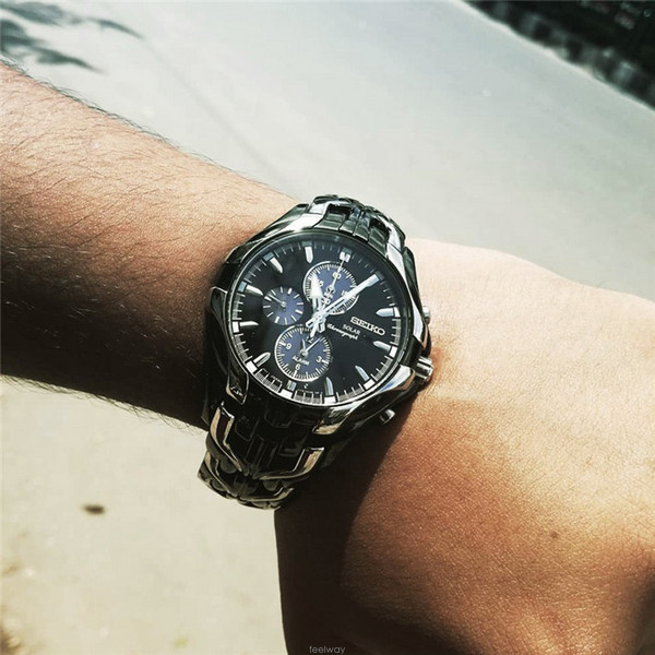Seiko 精工 Essentials系列 SSC139 三眼计时太阳能男表1438.31元