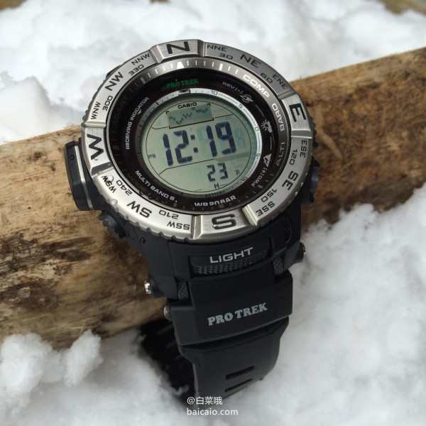可收秋波，CASIO 卡西欧 PRW-3500-1CR 太阳能三重感应6局电波登山表 5.75 到手￥1130