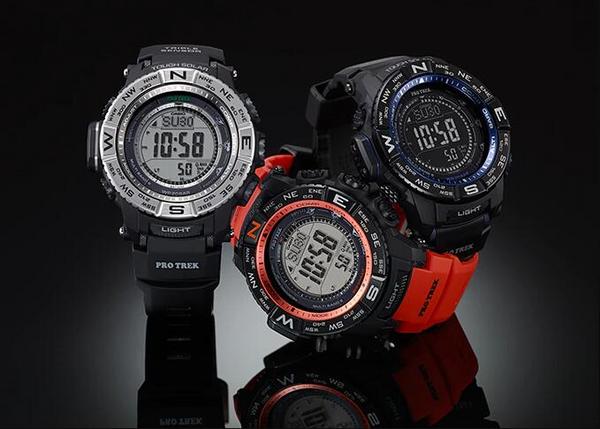 可收秋波，Casio 卡西欧 PRW-3500-1CR 太阳能三重感应6局电波登山表1201元