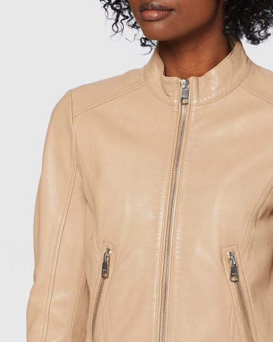 HUGO Hugo Boss 雨果·博斯 Jabelia 女士羊皮短款夹克 504298501376.8元