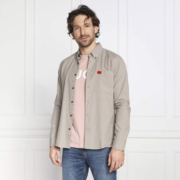 HUGO Hugo Boss 雨果·博斯 Evito 男士纯棉修身长袖衬衫50458258新低322.41元（可3件92折）