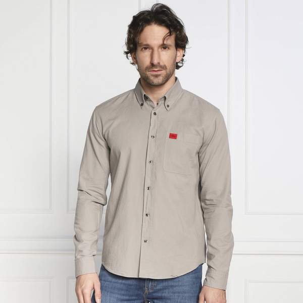 HUGO Hugo Boss 雨果·博斯 Evito 男士纯棉修身长袖衬衫50458258新低322.41元（可3件92折）