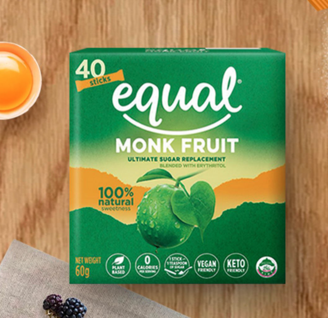 <span>临期特价！</span>40年专业代糖品牌，equal 怡口 罗汉果零卡代糖 40条盒装*2件19元包邮（需领券）