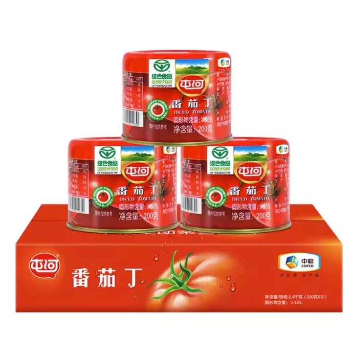 中粮 屯河 新疆番茄丁调味酱 200g罐装*12件73元包邮（需领券）