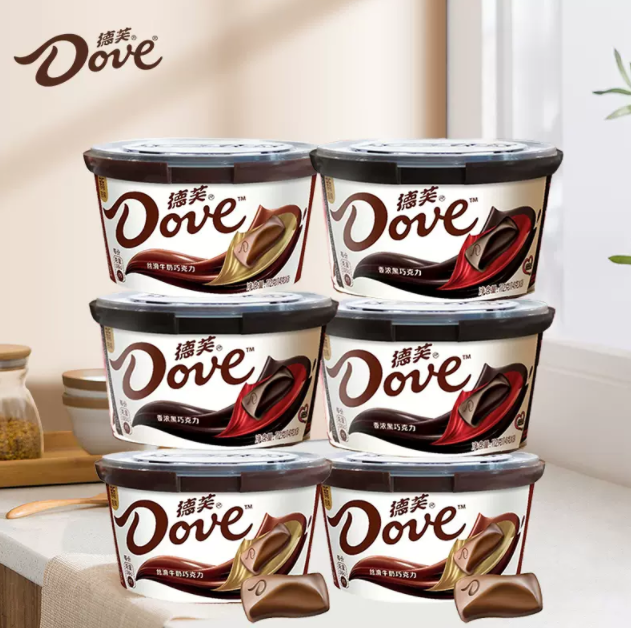 Dove 德芙 碗装巧克力 112g*6碗74.9元包邮（需领券）