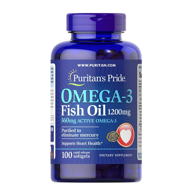 单件0税！Puritan's Pride 普丽普莱 含Omega-3深海鱼油胶囊 1200mg*100粒65.59元包税包邮