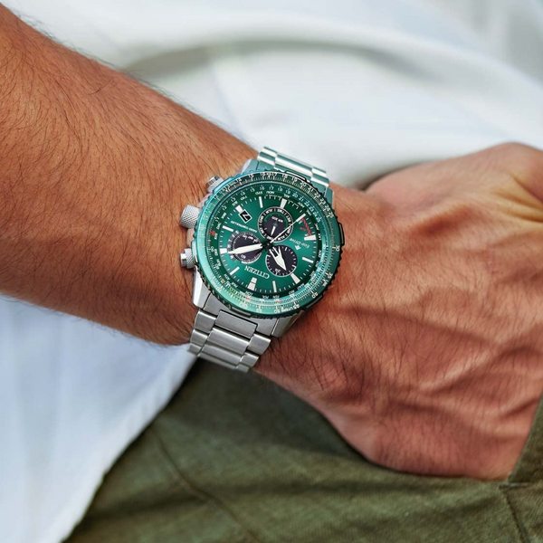Citizen 西铁城 Promaster Sky系列 CB5004-59W 男士三眼计时光动能五局电波手表2425元（天猫旗舰店折后5530元）