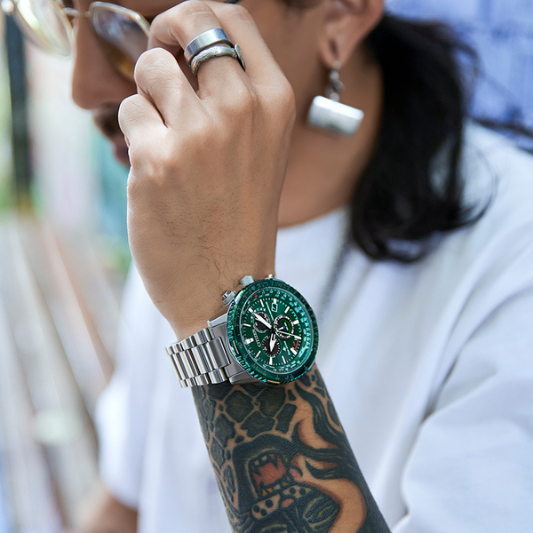 Citizen 西铁城 Promaster Sky系列 CB5004-59W 男士三眼计时光动能五局电波手表2425元（天猫旗舰店折后5530元）