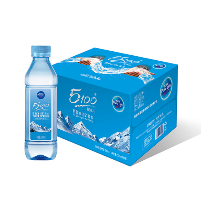 5100 西藏天然冰川矿泉水 500mL*24瓶75元包邮（需领券）