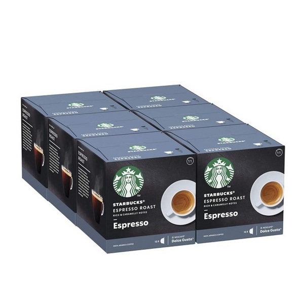 Starbucks 星巴克 Nescafe Dolce Gusto 意式浓缩烘培咖啡胶囊12粒*6盒225.65元
