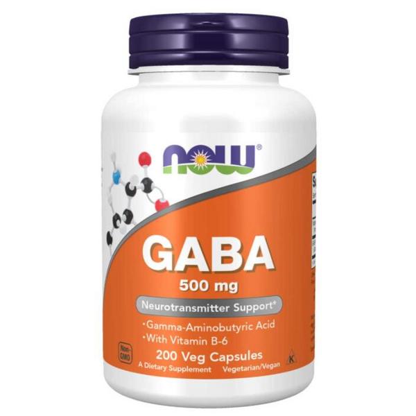改善焦虑 安神助眠，Now 诺奥 GABA氨基丁酸素食胶囊500mg*200粒120元