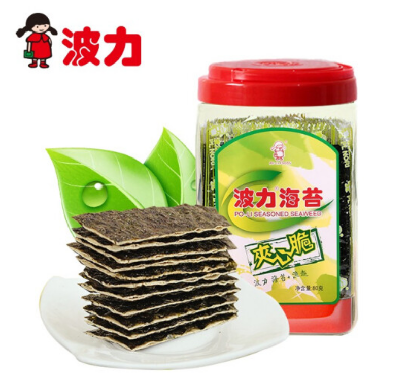 波力 夹心鱼片海苔 80g25.9元包邮