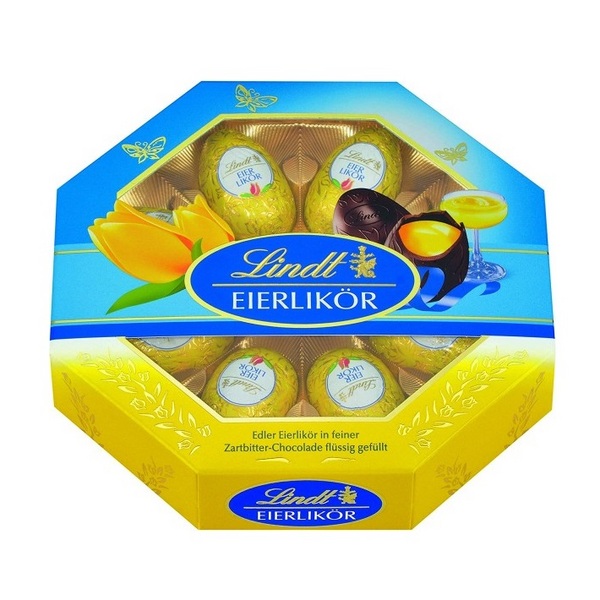 <span>0税费！</span>Lindt 瑞士莲 Eierlikör 酒心巧克力蛋144g*4盒155元（可3件92折）