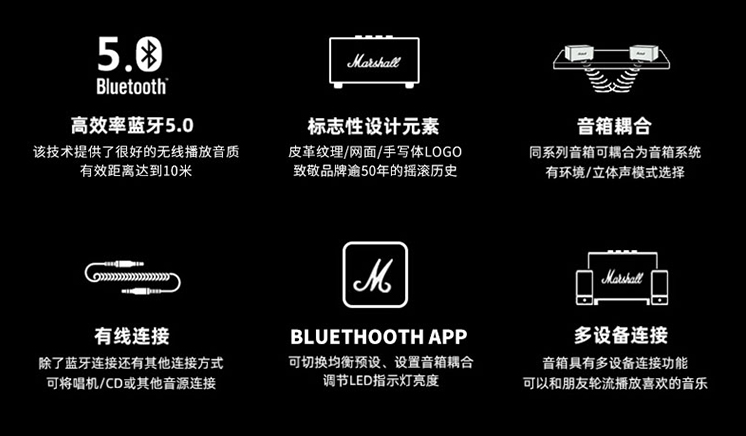 Marshall 马歇尔 Stanmore II 蓝牙音箱 海外版新低1599元包邮包税