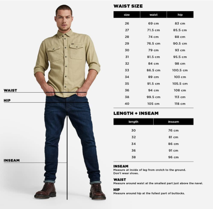 G-Star Raw 3301系列 男士磨白中腰直筒收脚牛仔裤 51003368.69元