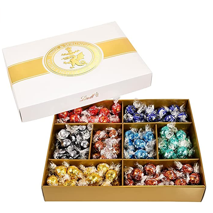 Lindt 瑞士莲 Lindor系列 夹心巧克力球鉴赏礼盒（8口味/‎1.57kg）新低291.34元（可3件92折）