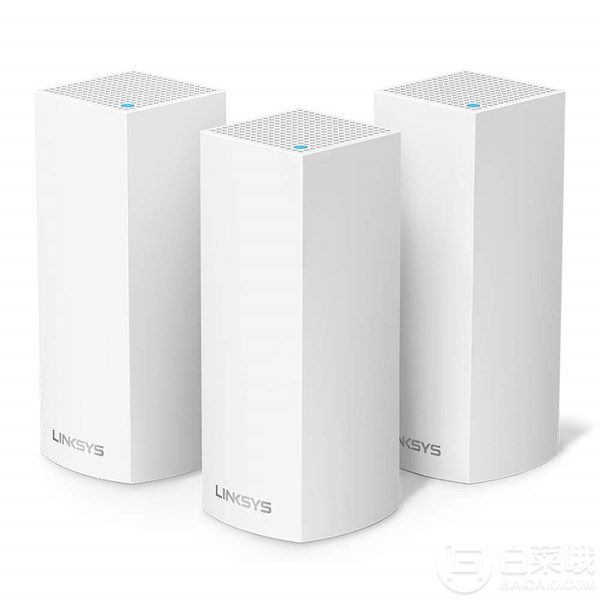 Linksys 领势 Velop AC6600 三频Mesh智能分布式无线路由器3只装新低1085元（天猫旗舰店1799元）