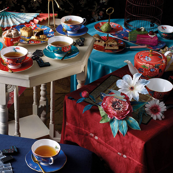 Wedgwood 玮致活 嫣红牡丹系列 骨瓷茶杯碟绿色套装‎40032097352.94元（天猫旗舰店880元）