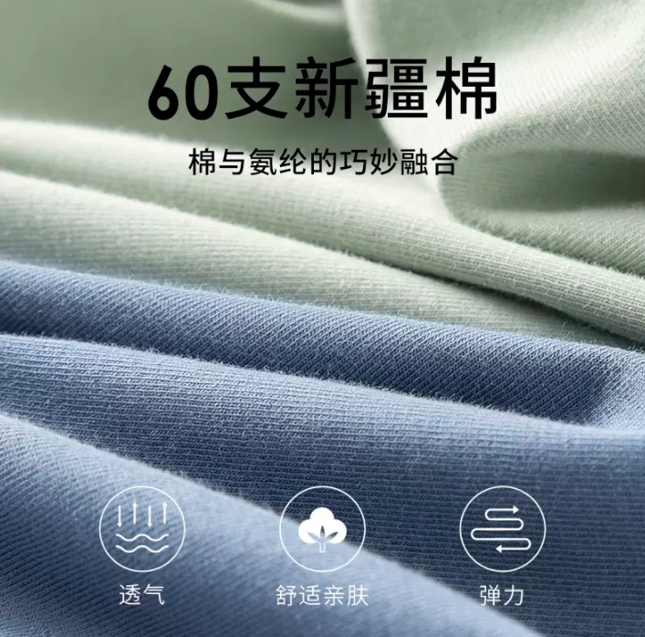 罗蒙 男士纯棉抗菌内裤 4条装49.9元包邮（需领券）