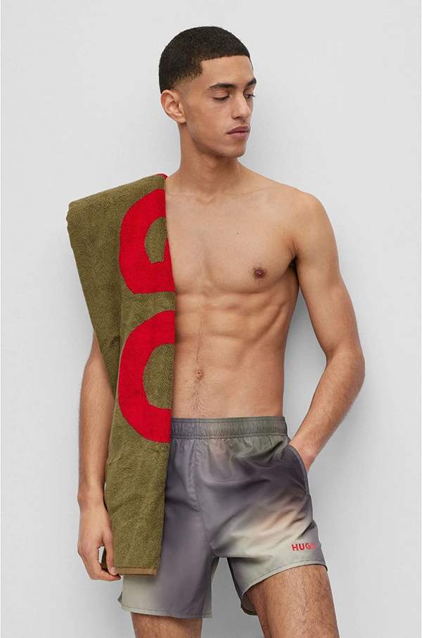 HUGO Hugo Boss 雨果·博斯 Cruise 沙滩3件套（速干泳裤+浴巾+抽绳包）525.43元