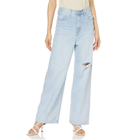 销量第一，日版 Levi's 李维斯 女士高腰阔腿牛仔裤 26872-0015184.26元（可3件9折）