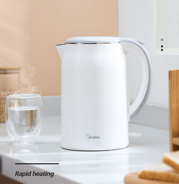 PLUS会员，Midea 美的 MK-SH17M301a 304不锈钢电热水壶  1.7L史低59元包邮（返5元后）