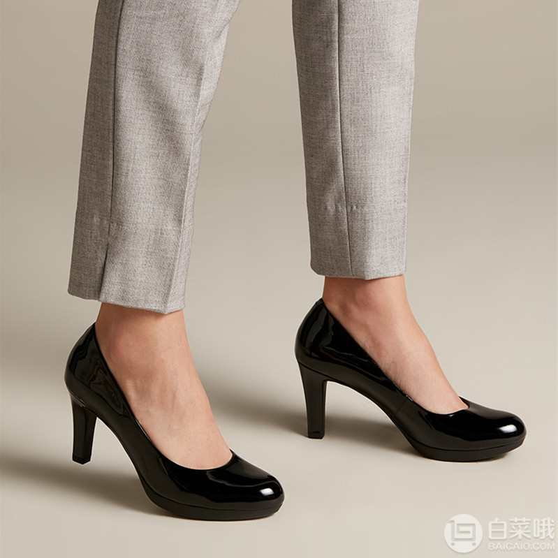 37码，Clarks 其乐 Adriel Viola 女士真皮高跟鞋252.69元