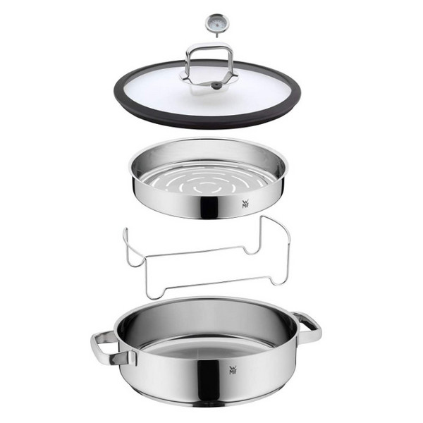 WMF 福腾宝 Vitalis系列 28cm圆形芳香蒸锅5L 带温度计玻璃盖新低518.34元（Prime会员92折）
