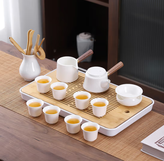 润养 德化羊脂玉功夫茶具套装99.5元包邮（需领券）