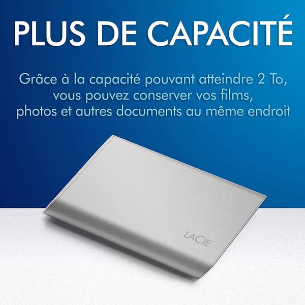 销量第一！LaCie 雷孜 Type-C/USB3.1 微型移动SSD固态硬盘2TB新低1017.28元（京东自营3099元）